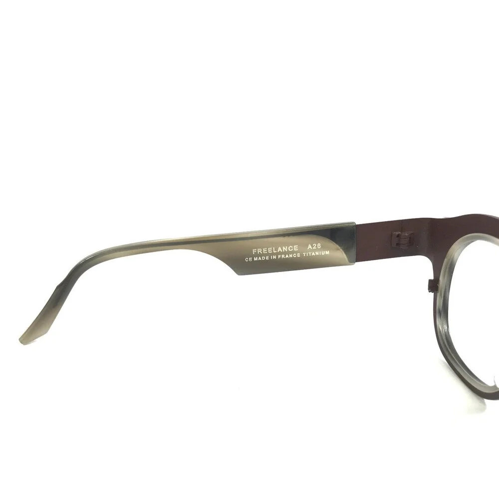 Anne & Valentin Eyeglasses Frames FREELANCE A26 Matte Brown Gray Horn 45-30-130